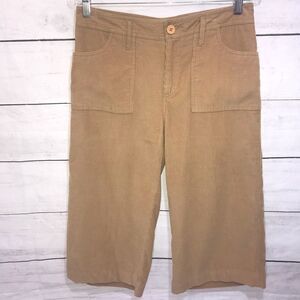 Boston Proper Tan Cropped Wide Leg Corduroy Pant 6